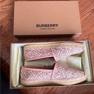 Authentic Burberry Pink Logo Espadrilles